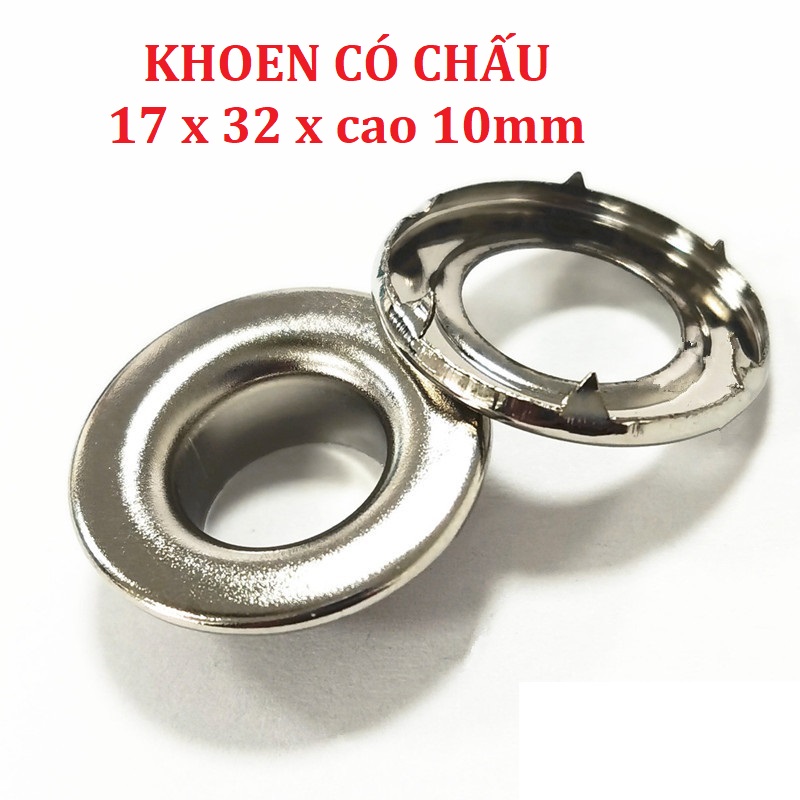 Khoen mắt cáo 17mm Chân cao 10mm