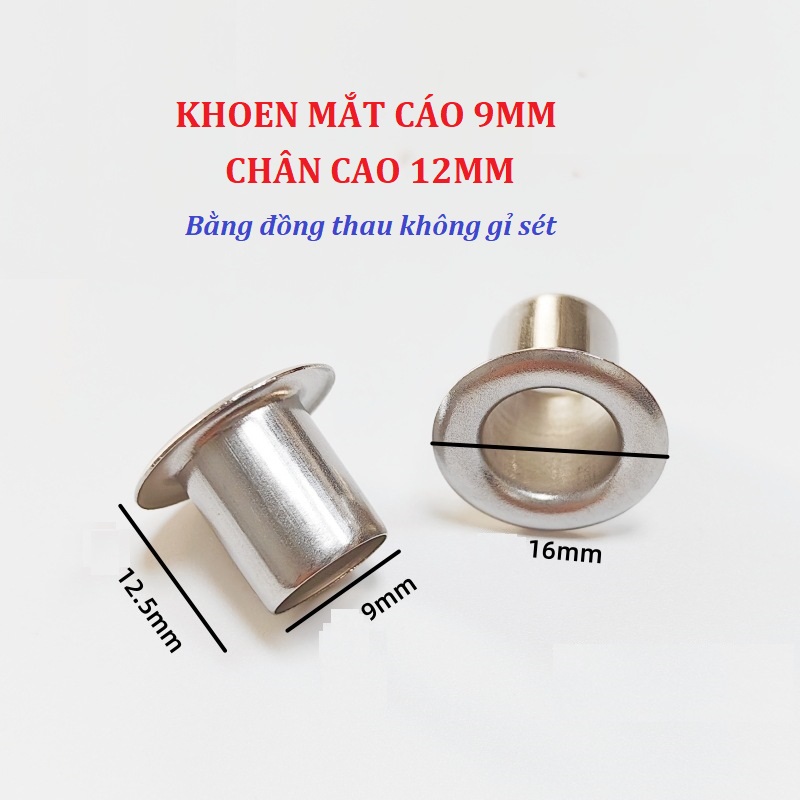 Khoen mắt cáo 9mm Chân cao 12mm