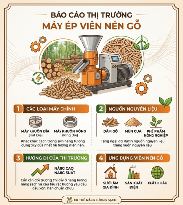 So sánh các dòng máy ép viên nén gỗ tại Việt Nam năm 2026
